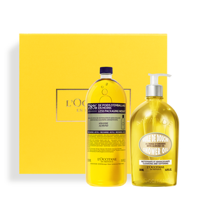 Almond Shower Oil Luxury Refillable Duo