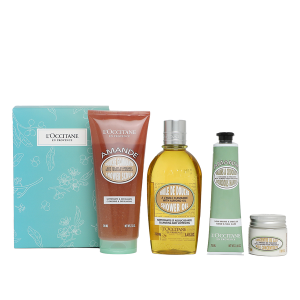 almond shower essentials