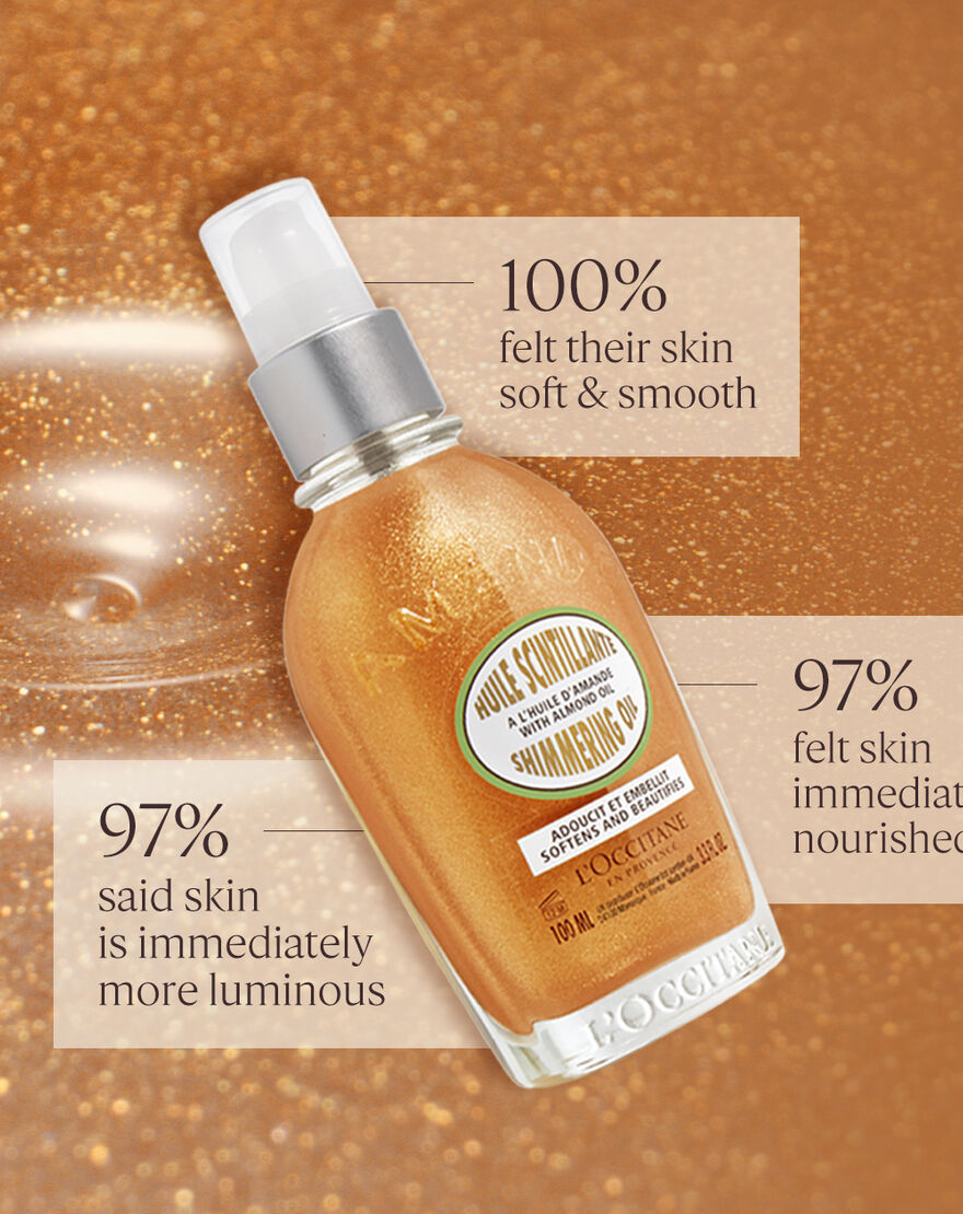 almond shimmering body oil