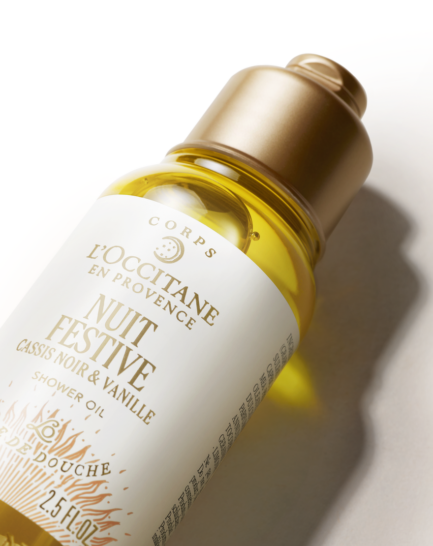 almond nuit festive shower oil