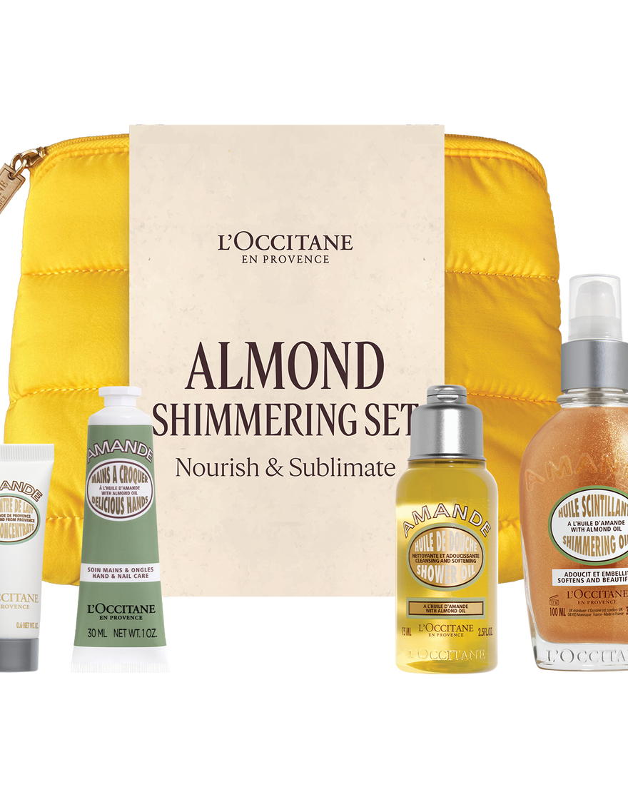almond shimmering set
